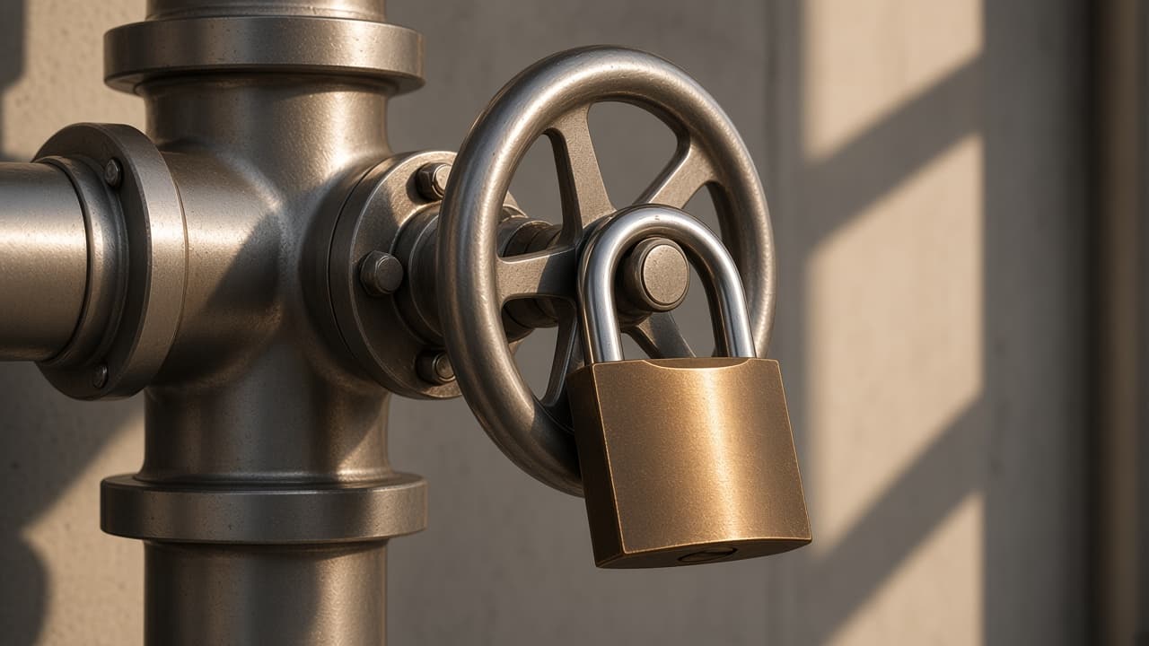 Cadenas sur vanne, consignation des énergies